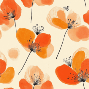 orange poppy flower wallpaper