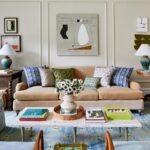 Layered, comfortable living room space
