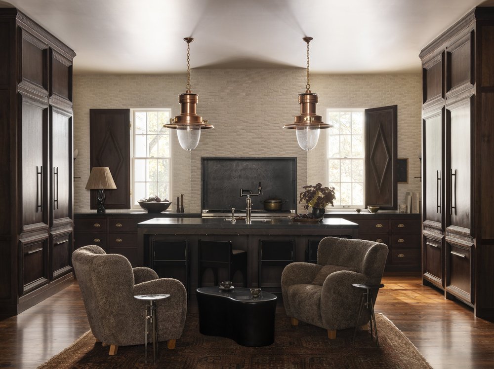 Dark wood kitchen