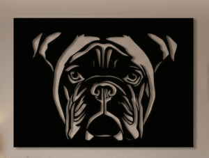 Anthem Classic bulldog metal wall art