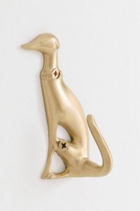 Anthropologie gold dog hooks