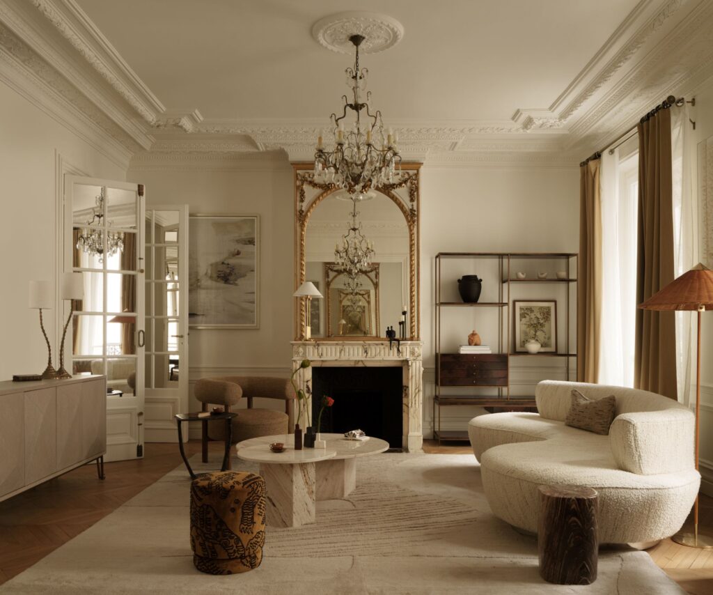 Paris apartment with a mix of old and new decor