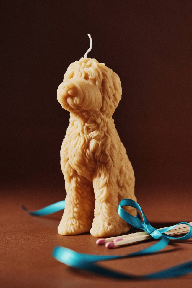 Anthropologie golden doodle candle
